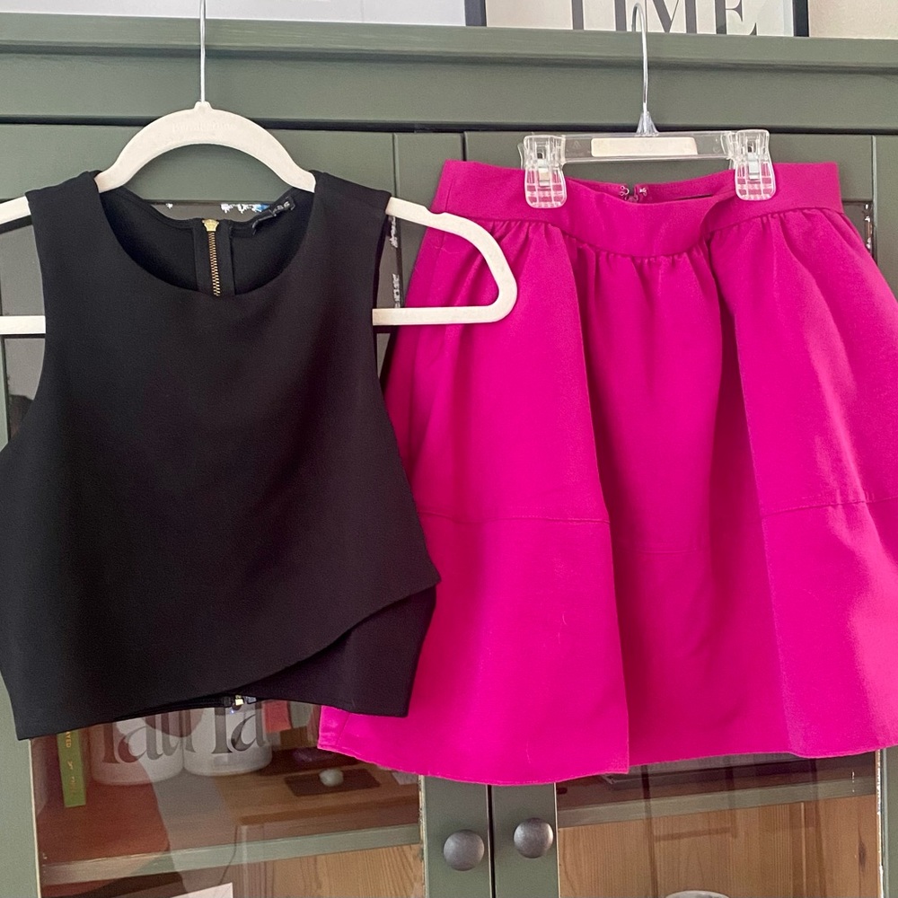 Express Crop Top and Skirt Set